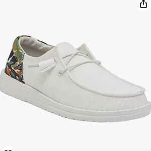 Hey Dude Women's Wendy Shoes, Funk Chambray White Women Size 7